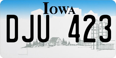 IA license plate DJU423