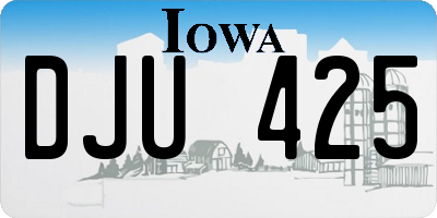 IA license plate DJU425
