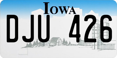 IA license plate DJU426