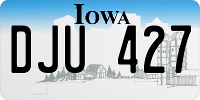 IA license plate DJU427