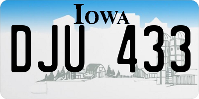 IA license plate DJU433