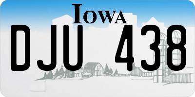 IA license plate DJU438