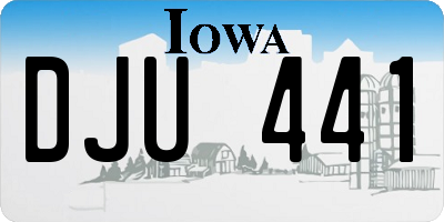 IA license plate DJU441