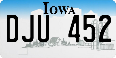 IA license plate DJU452