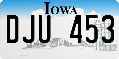 IA license plate DJU453