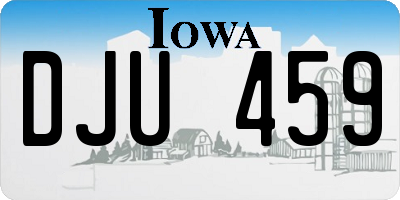 IA license plate DJU459