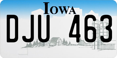 IA license plate DJU463