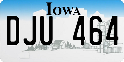 IA license plate DJU464