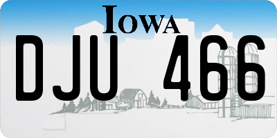 IA license plate DJU466