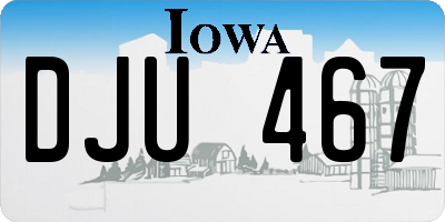 IA license plate DJU467