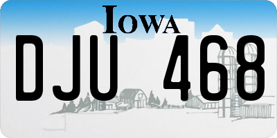 IA license plate DJU468