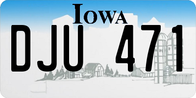 IA license plate DJU471