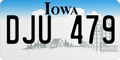 IA license plate DJU479