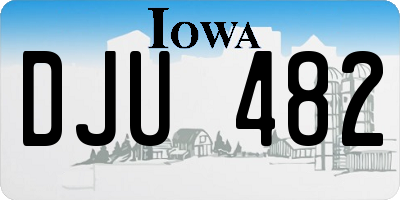 IA license plate DJU482