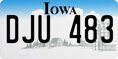 IA license plate DJU483