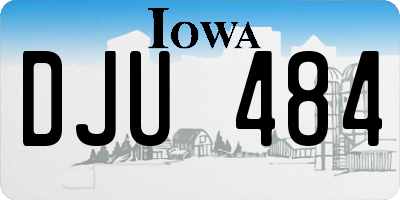 IA license plate DJU484