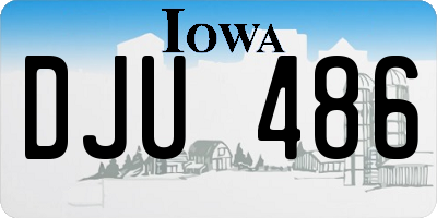 IA license plate DJU486