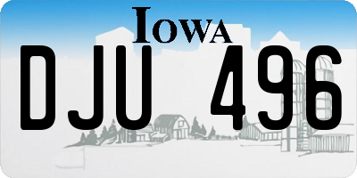 IA license plate DJU496