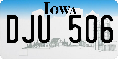 IA license plate DJU506