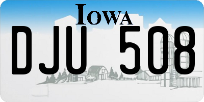 IA license plate DJU508