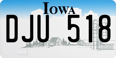 IA license plate DJU518
