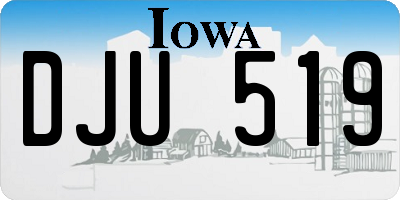 IA license plate DJU519