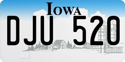 IA license plate DJU520