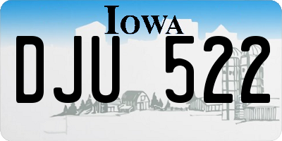 IA license plate DJU522