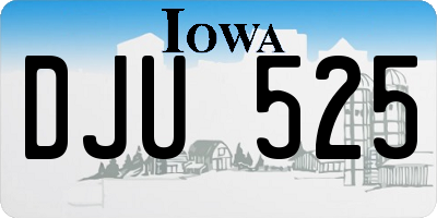 IA license plate DJU525