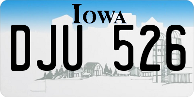 IA license plate DJU526