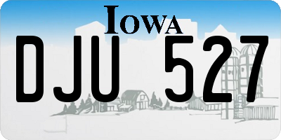 IA license plate DJU527