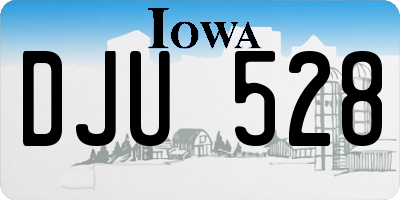 IA license plate DJU528