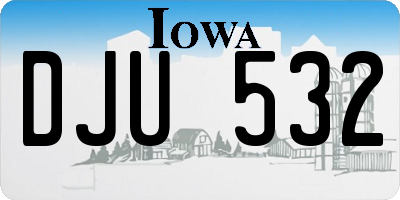 IA license plate DJU532