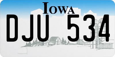 IA license plate DJU534