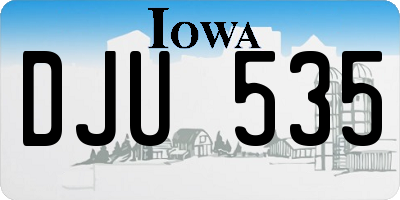 IA license plate DJU535