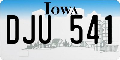 IA license plate DJU541