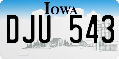 IA license plate DJU543