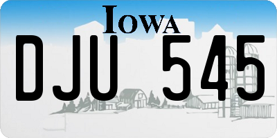 IA license plate DJU545