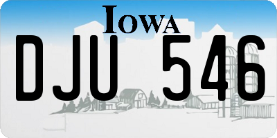 IA license plate DJU546