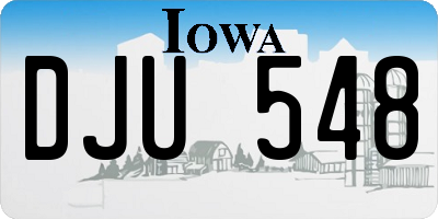 IA license plate DJU548