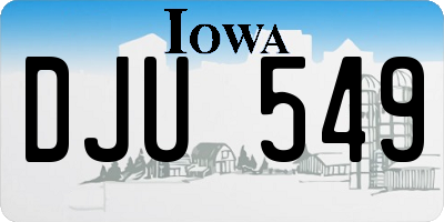 IA license plate DJU549