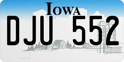 IA license plate DJU552