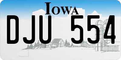 IA license plate DJU554