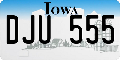 IA license plate DJU555