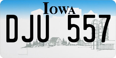 IA license plate DJU557