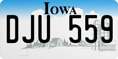 IA license plate DJU559