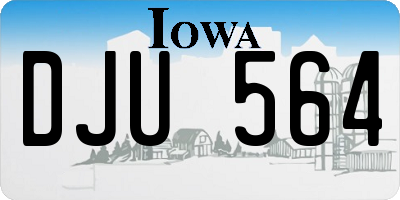 IA license plate DJU564