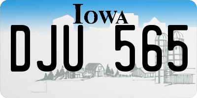 IA license plate DJU565