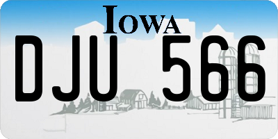 IA license plate DJU566
