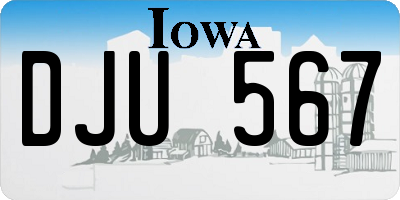 IA license plate DJU567